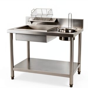 Stainless Steel Fried Chicken Breading Station Subiudzzh 25kg Table-0