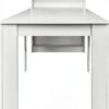 Modern Expandable Dining Table White HKBOREVO SMT-CT008W with Storage-5