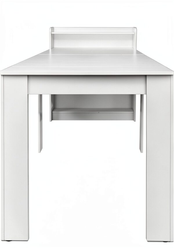 Modern Expandable Dining Table White HKBOREVO SMT-CT008W with Storage-5