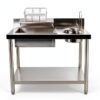 Stainless Steel Fried Chicken Breading Station Subiudzzh 25kg Table-4