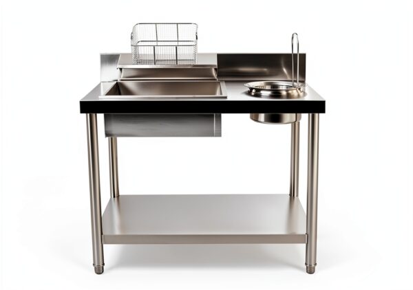 Stainless Steel Fried Chicken Breading Station Subiudzzh 25kg Table-4