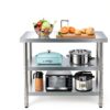 VEVOR Outdoor Food Prep Table Stainless Steel Undershelves-2