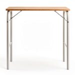 MUJI Steel Pipe Table Off White Foldable 50x80 cm Model 12132233-0
