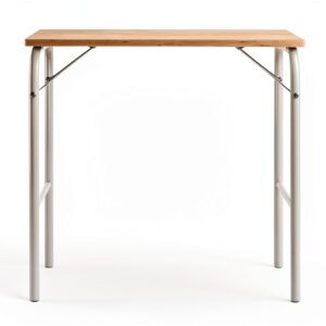 MUJI Steel Pipe Table Off White Foldable 50x80 cm Model 12132233-0