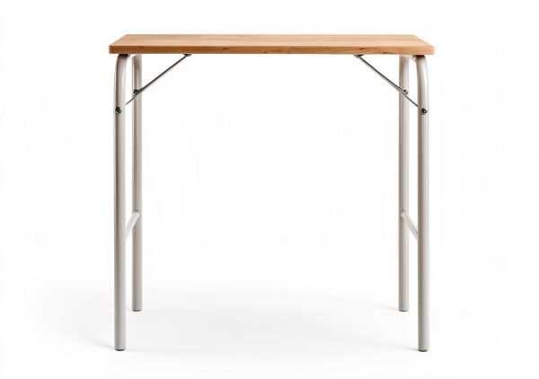 MUJI Steel Pipe Table Off White Foldable 50x80 cm Model 12132233-0