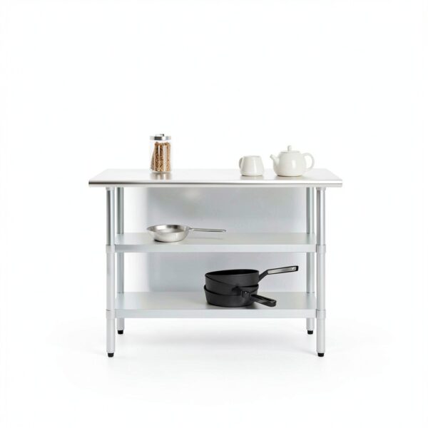 48" Long x 18" Deep Stainless Steel Work Table – AmGood-4