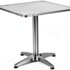BTEXPERT 27.5" Square Patio Table Steel Aluminum Base Silver-0