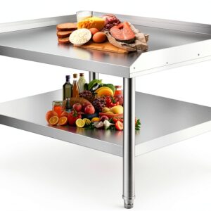 Equipment Grill Stand 24x28x24 Stainless Steel Table KODOM Adjustable-0