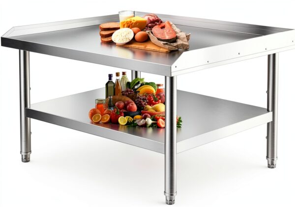 Equipment Grill Stand 24x28x24 Stainless Steel Table KODOM Adjustable-0