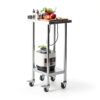 VEVOR Stainless Steel Prep Table, 24 x 15 x 35 Inch, 440lbs Load Capacity Heavy Duty Metal Worktable with Backsplash Adjustable Undershelf & 4 Casters, Commercial Workstation for Kitchen Restaurant-5