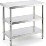 VEVOR Outdoor Food Prep Table Stainless Steel Undershelves-0
