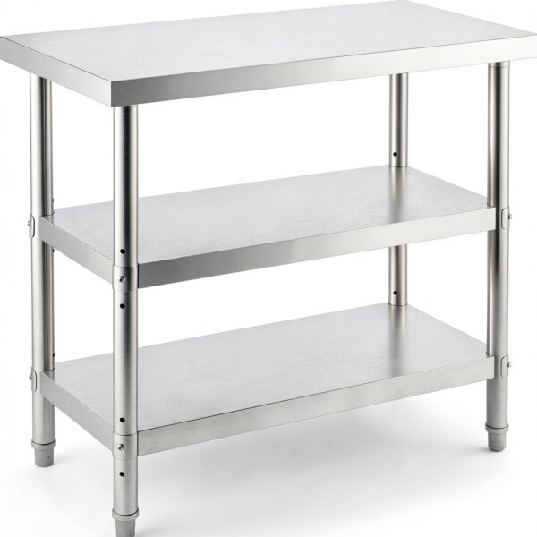 VEVOR Outdoor Food Prep Table Stainless Steel Undershelves-0