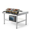 Equipment Grill Stand 24x28x24 Stainless Steel Table KODOM Adjustable-3