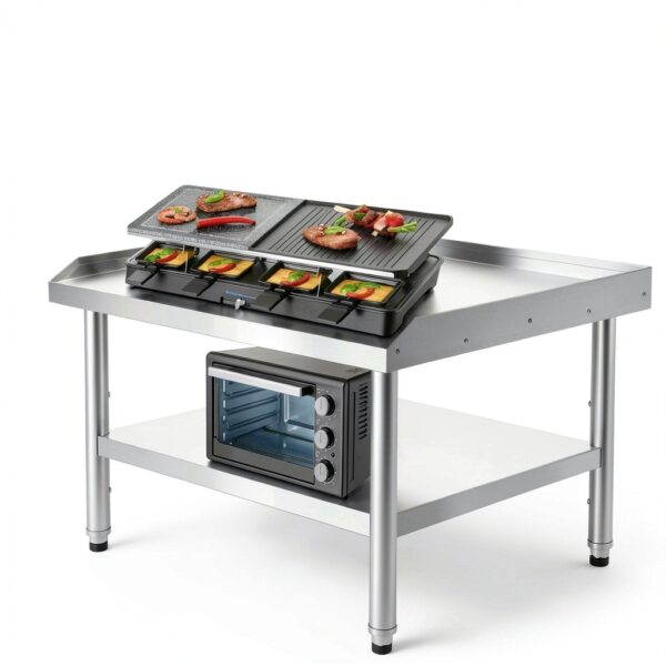 Equipment Grill Stand 24x28x24 Stainless Steel Table KODOM Adjustable-3
