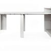 Modern Expandable Dining Table White HKBOREVO SMT-CT008W with Storage-7