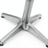 BTEXPERT 27.5" Square Patio Table Steel Aluminum Base Silver-3