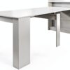 Modern Expandable Dining Table White HKBOREVO SMT-CT008W with Storage-6