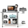 VEVOR Outdoor Food Prep Table Stainless Steel Undershelves-4