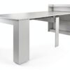 Modern Expandable Dining Table White HKBOREVO SMT-CT008W with Storage-1