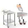 VEVOR Stainless Steel Prep Table 24x24 Inch Heavy Duty with Undershelf-6