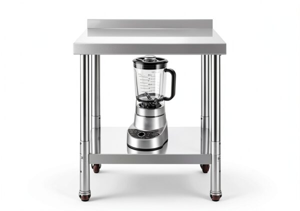 VEVOR Stainless Steel Prep Table 24x24 Inch Heavy Duty with Undershelf-5