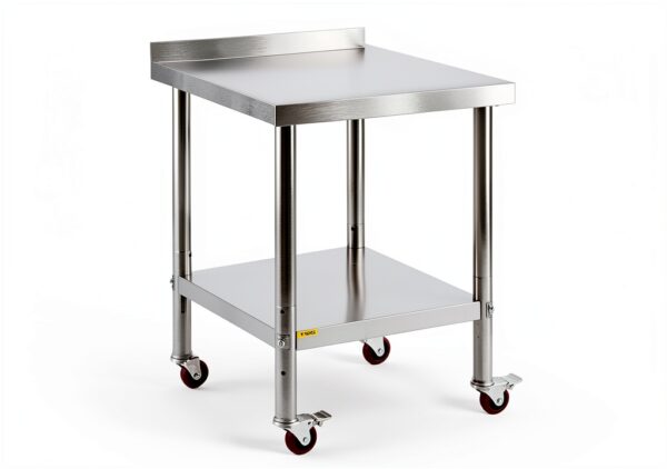 VEVOR Stainless Steel Prep Table 24x24 Inch Heavy Duty with Undershelf-2