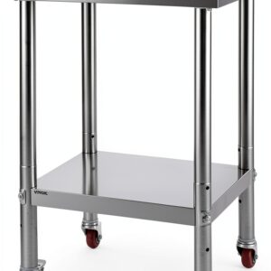 VEVOR Stainless Steel Prep Table 24x24 Inch Heavy Duty with Undershelf-0